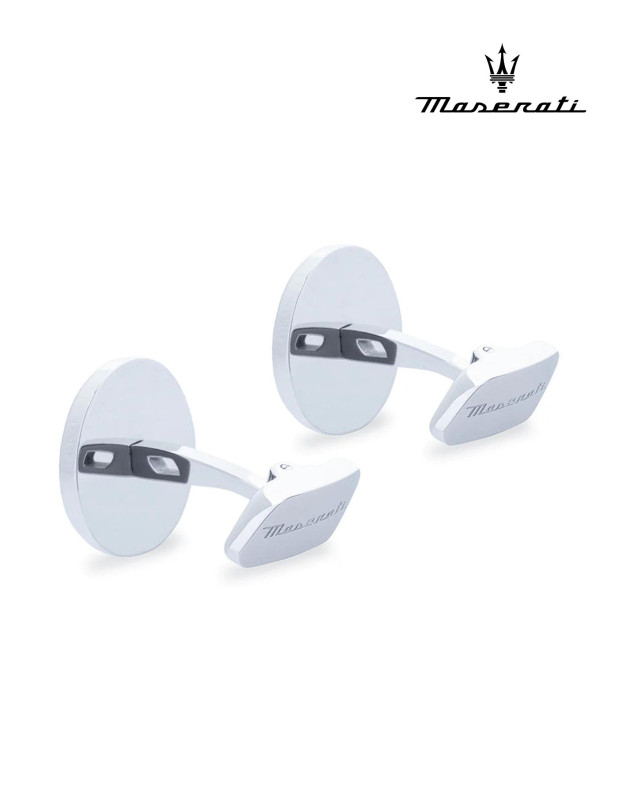 MASERATI J CUFFLINKS IP BLUE SCREWS